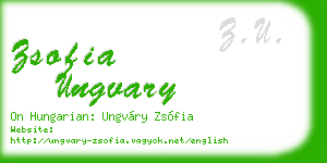 zsofia ungvary business card