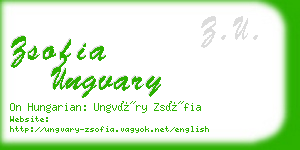 zsofia ungvary business card